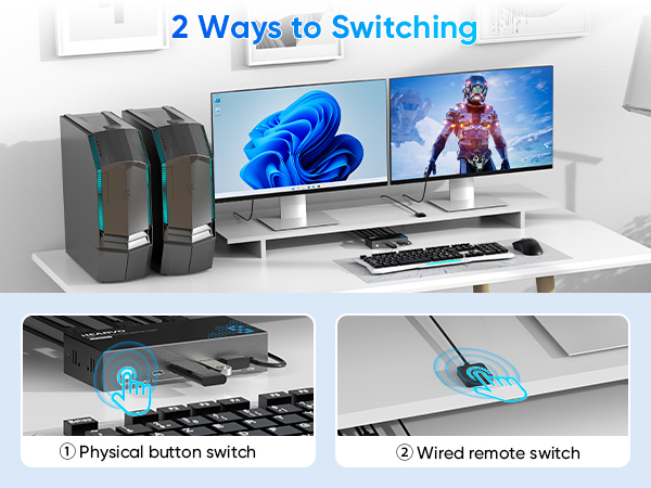 kvm switch 2 monitors 2 computers