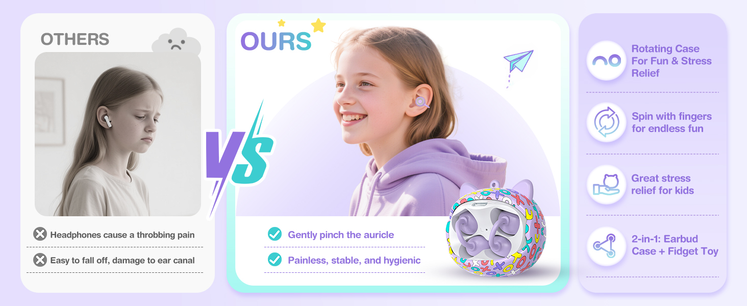 kids earbuds open ear earbuds clip on earbuds bluetooth headphones for kids headphones wireless