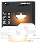 ZISUYU Rechargable Battery LED Night Light with Motion Sensor, 700mAh Dimmable Nightlight with Mu...