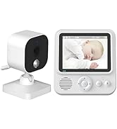 Portable Baby Monitor with Camera And Audio For travel, 2.8" Display 720P, 2-Way Talk, Night Visi...