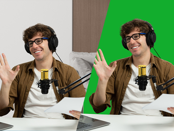 green screen backdrop with stand