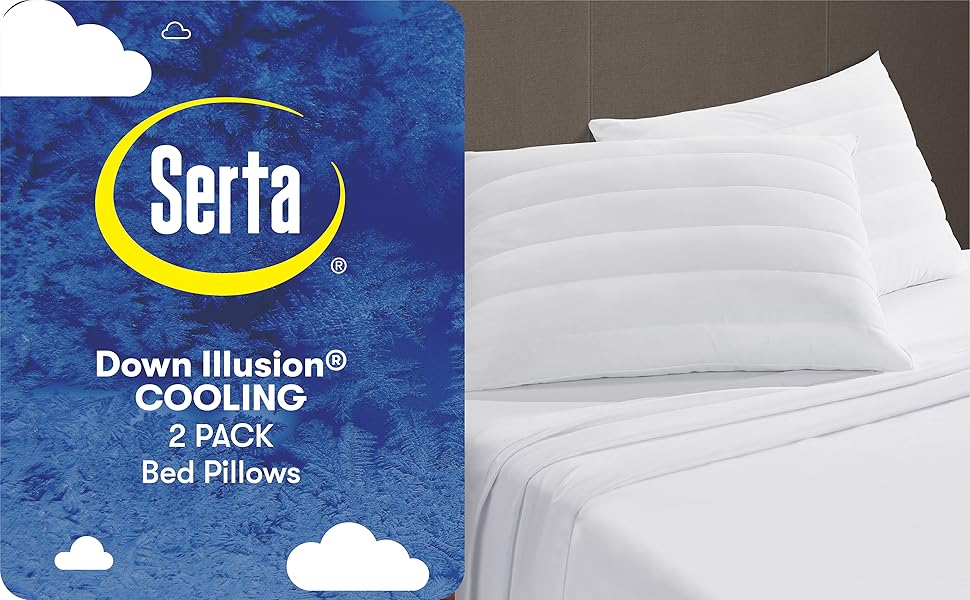 Serta Down Illusion Cooling Bed Pillows