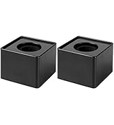 NUOBESTY 2pcs Black Microphone Flag Stations Portable ABS Injection Molding Square Cube Shaped In...