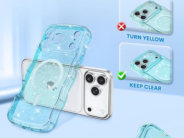 crystal Clear case transparent case magnetic case glitter case Glossy case cute case aesthetic case