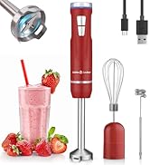Liebe&amp;Lecker Immersion Blender Handheld Cordless, 3 in 1 Cordless Hand Blender, 8 Speed Emulsion ...