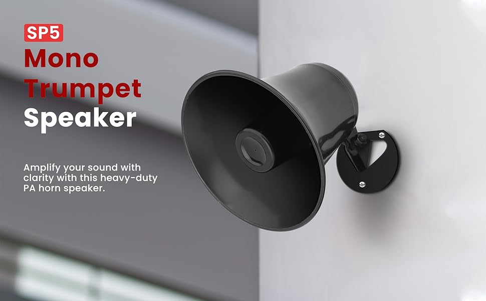 Pyramid Outdoor Trumpet Car Horn Speaker - 5” Pa Horn Speaker