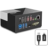 WAVLINK Universal USB 3.0 /USB C Laptop Docking Station Dual Monitor Display for Windows&amp; MAC (HD...