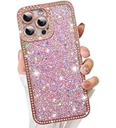 ZIYE for iPhone 16 Pro Max Glitter Case Cute Luxury Dimond Shiny Design for Women Girls Soft TPU ...