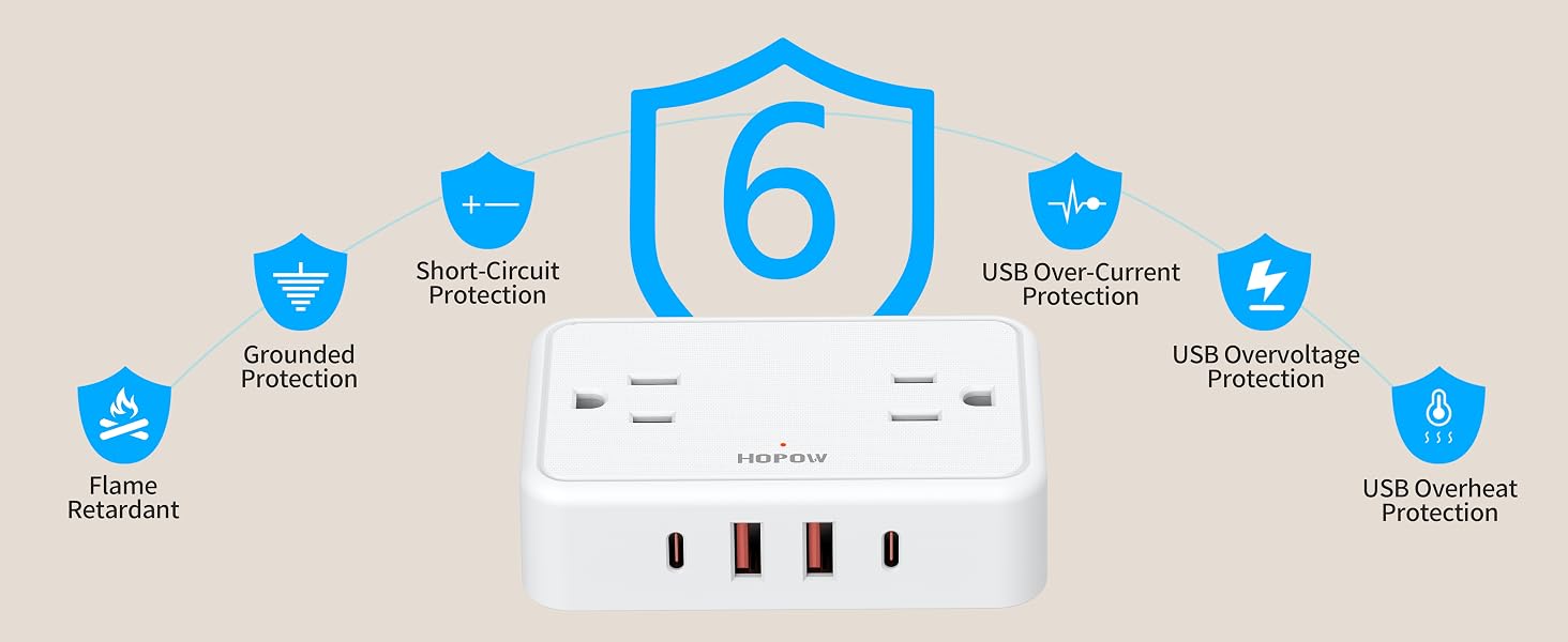 power strip flat plug