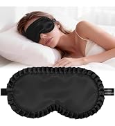 Silk Sleep Mask for Women, 100% Mulberry Silk Eye Mask, All-Silk Filled, Adjustable Elastic Strap...