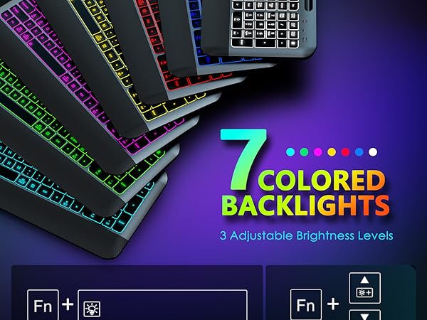 Backlit wireless keyboard and mouse