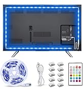 RGB Led Strip Lights 14.8ft,Bright SMD 5050 TV Led Backlight,4096 DIY Colors Options Led Lights f...