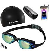 Wenwasno Swim Goggles Combo, Unisex Adult Swimming Goggles