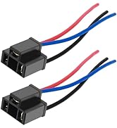 2PCS H4 Headlight Connector,12V 18AWG Headlight Socket with Headlight Pigtail for Replacement Bro...