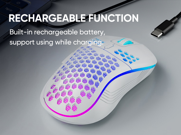 Wireless Gaming Mouse Honeycomb