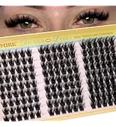 JIMIRE Manga Lash Clusters Thick Volume Cluster Eyelash Extensions with Lash Spikes 14-18MM Fluff...