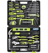FASTPRO 198-Piece Household Tool Set, Home Repairing Tool Set with Toolbox, SAE Mechanics Hand To...