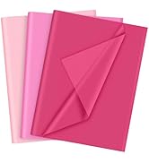 PLULON 60 Sheets Valentine Day Baby Shower Decorations Pink Tissue Paper Bulk, Coloured Gift Wrap...
