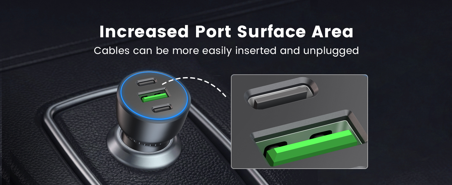increased port surface area