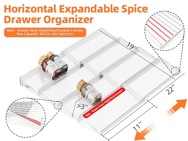 spice rack for drawer