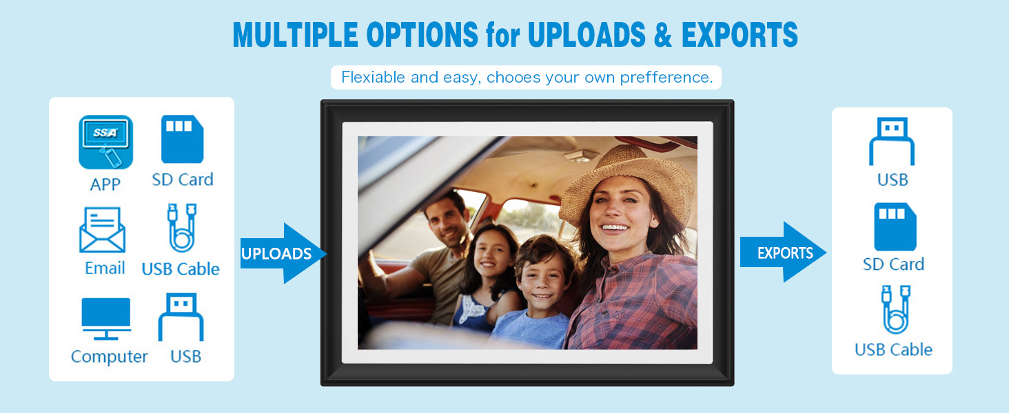 FRAMEO 10.1 Inch Smart WiFi Digital Photo Frame Digital Picture Frame