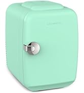 CROWNFUL Mini Fridge, 4 Liter/6 Can Portable Cooler and Warmer Personal Refrigerator for Skin Car...