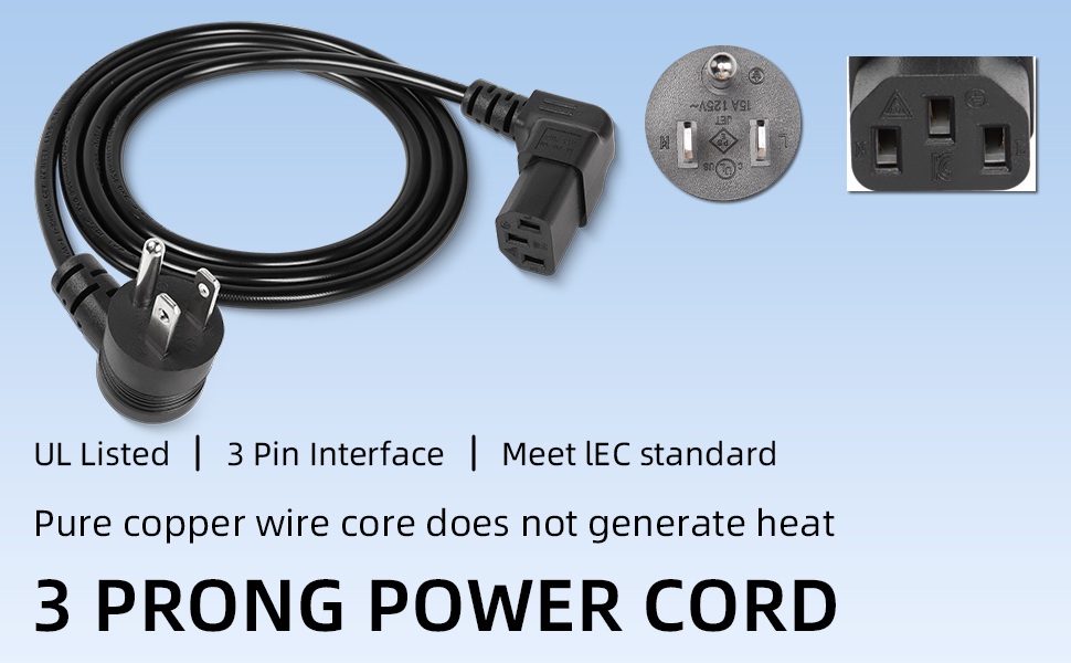 3 Prong power cord