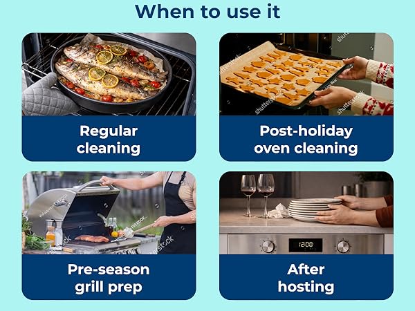 Carbona oven rack cleaner for regular cleaning, post-holiday use, grill prep, and after hosting
