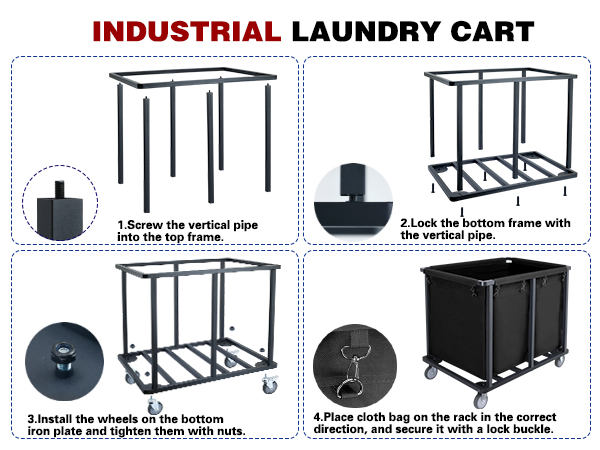 Heavy Duty Rolling Laundry Hamper