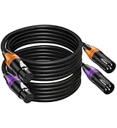 AuxLink XLR Cables, Banlaced XLR Cable Male to Female 30ft 2Pack Mic Cable Gold-Plated 3-Pins, XL...