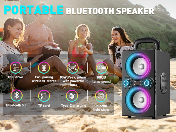 large bluetooth party speaker