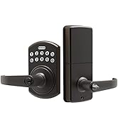 Signstek Keypad Entry Lever Door Lock with LED Backlit Keypad Password/Key Accessibles, Oil Rubbe...