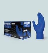 GWRBN GLOVEWORKS Blue Nitrile Industrial Disposable Gloves with Raised Diamond Texture