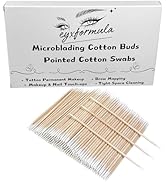 Pointed Cotton Swabs - 4 Inch Microblading Cotton Buds with Wooden Sticks - Precition Tip Cotton ...
