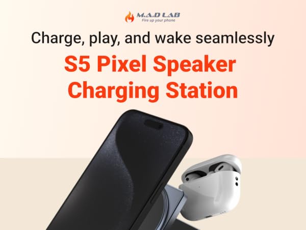 S5 Pixel Clock Speaker Charging Station