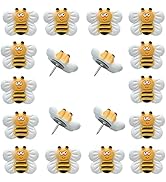 25 pcs Bee Shape Push Pins Cute Thumb Tacks Decorative Corkboard Whiteboard Bulletin Board Photo ...