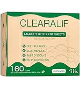 CLEARALIF Laundry Detergent Sheets up to 160 Loads (80sheets), Unscented, Laundry Detergent Strip...