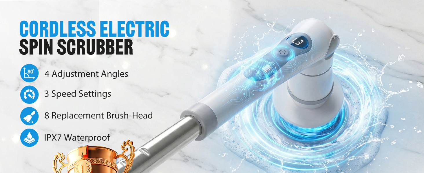 Cordless Electric Spin Scrubber
