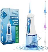 Cordless Water flosser for Teeth Cleaning,Grinest 7 Levels Powerful Battery Water Teeth Cleaner P...