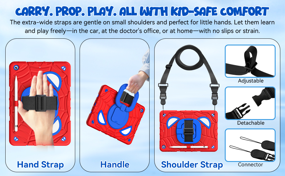 built-in hand strap / handle / shoulder strap