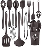 Kitchen Utensils Set-12 Pieces Silicone Cooking Utensils Set (Dishwasher Safe) 392°F Heat Resista...