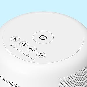 The operation buttons on the dehumidifier