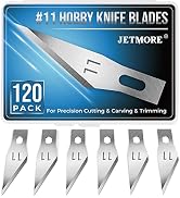 Jetmore 120 Pack Hobby Blades Exacto Knife Blades, #11 Precision Hobby Knife Replacement Blades C...