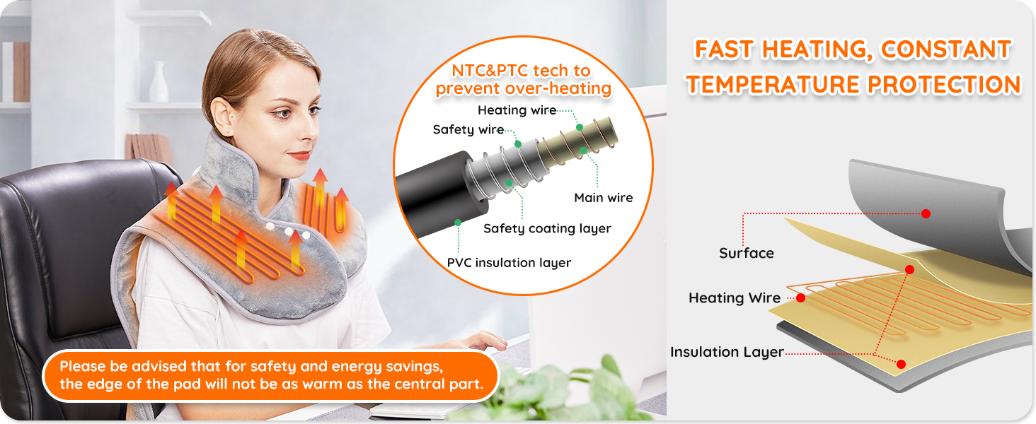 Electric Heating Pad for Back Neck
