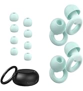 JUSTRVN Ear Plugs for Sleeping, 2 Pairs of Reusable Earplugs for Noise Reduction 25dB-30dB with 8...