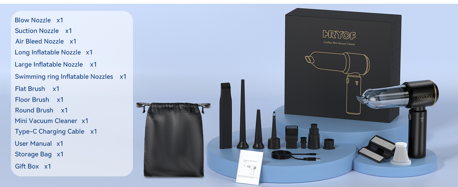 HRYCF handheld car vacuum