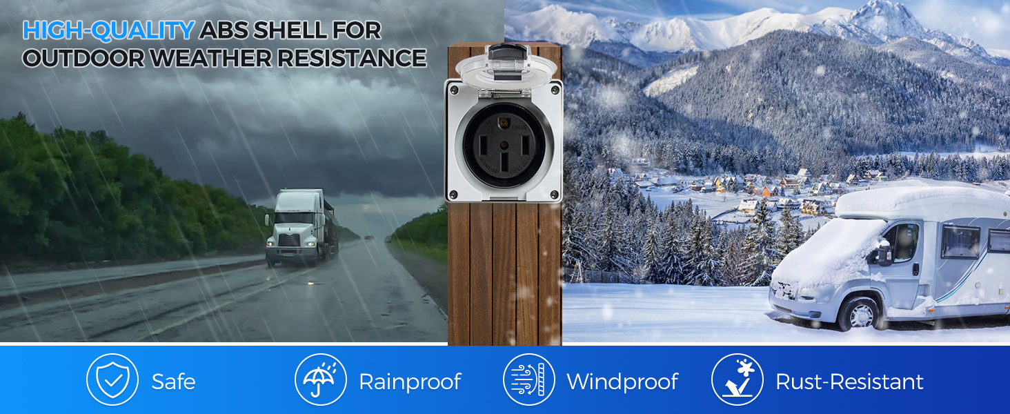 50 Amp RV Power Outlet Box