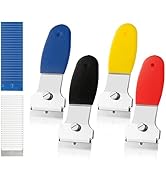 Rechabite 4 PCs Razor Blade Scraper, with 20 Metal &amp; 20 Plastic Blades, Multi-Purpose Cleaning Re...