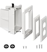 Recessed Outlet Box, Recessed Electrical Box for Wall Mount TV, Outlet Mounting Box for New Const...