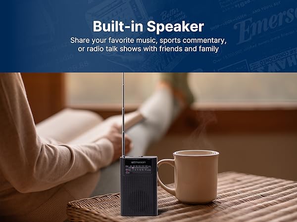 easy to use portable AM FM radio Emerson Handheld Radio